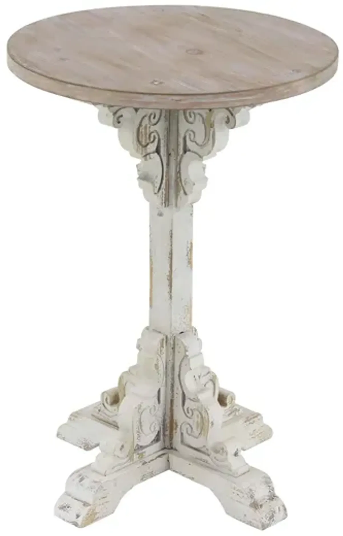 Ivy Collection Side Accent Table in White by UMA Enterprises