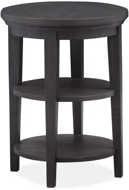 Westley Falls Round Accent Table in Graphite by Magnussen Home