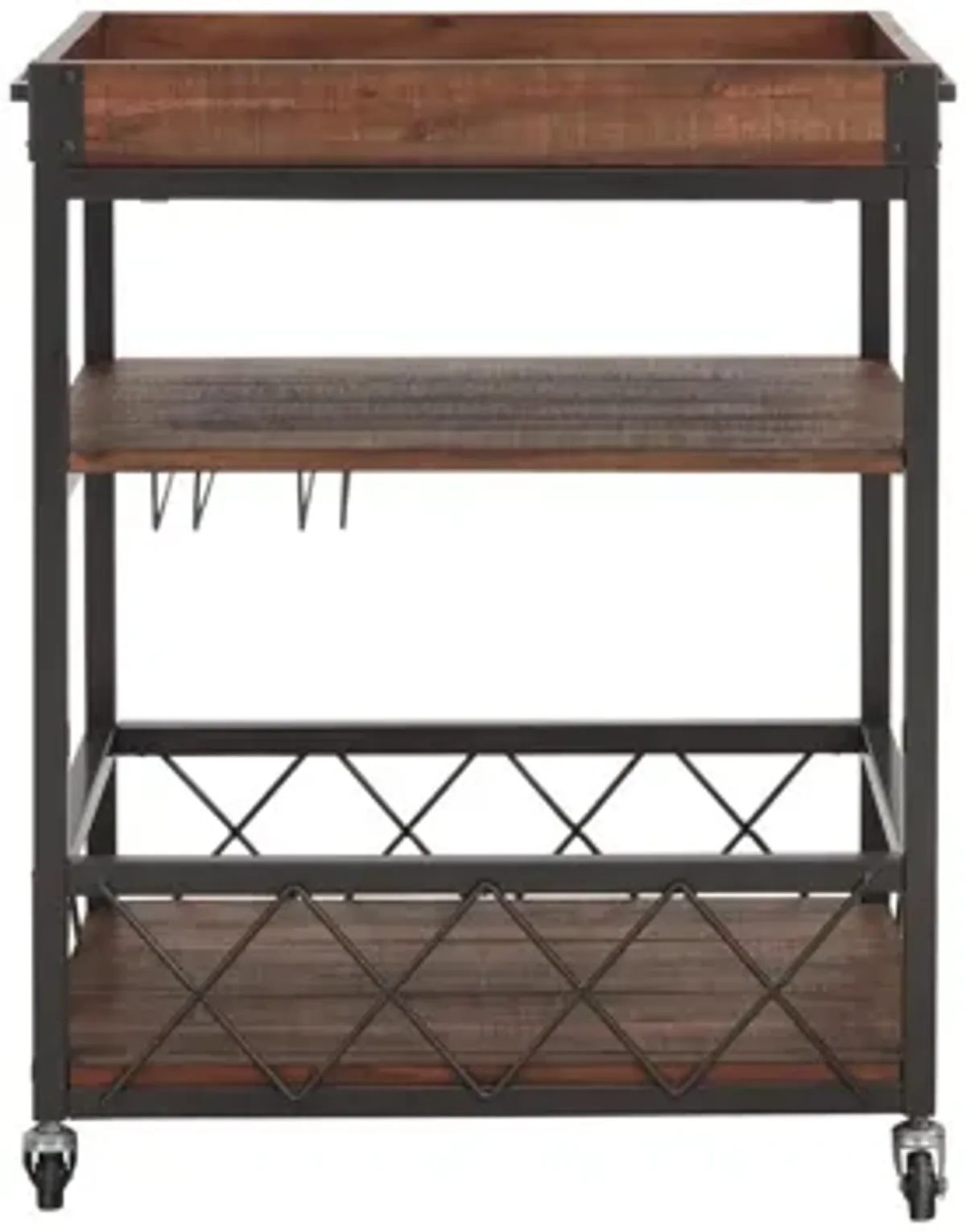 Rainor Bar Cart in Black;Brown by Bellanest