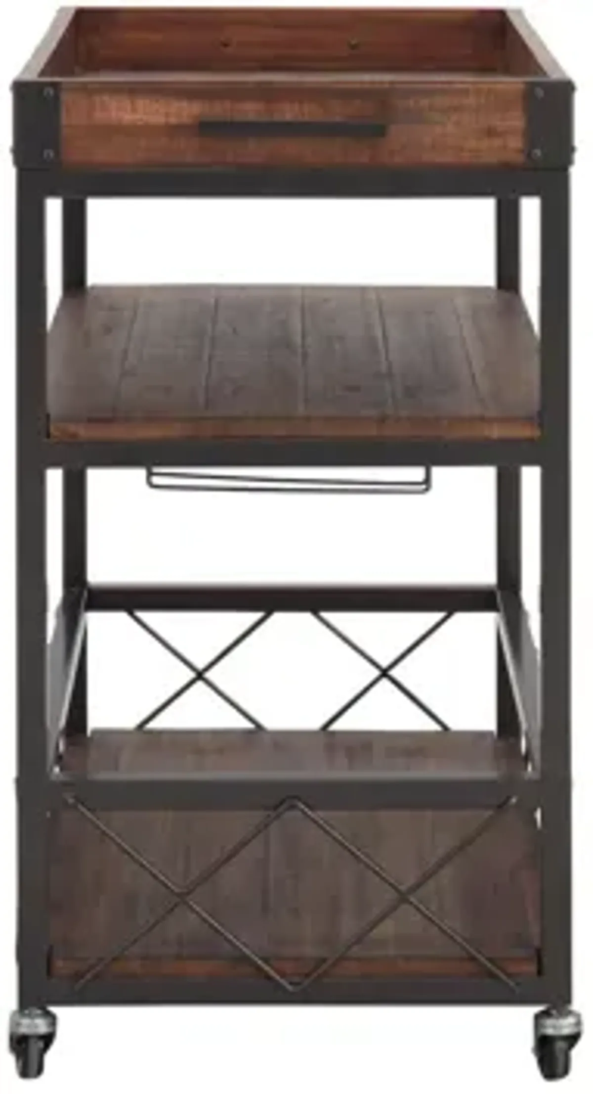 Rainor Bar Cart in Black;Brown by Bellanest