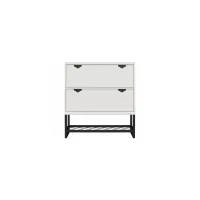 CosmoLiving Brielle Entryway Shoe Storage in White by DOREL HOME FURNISHINGS