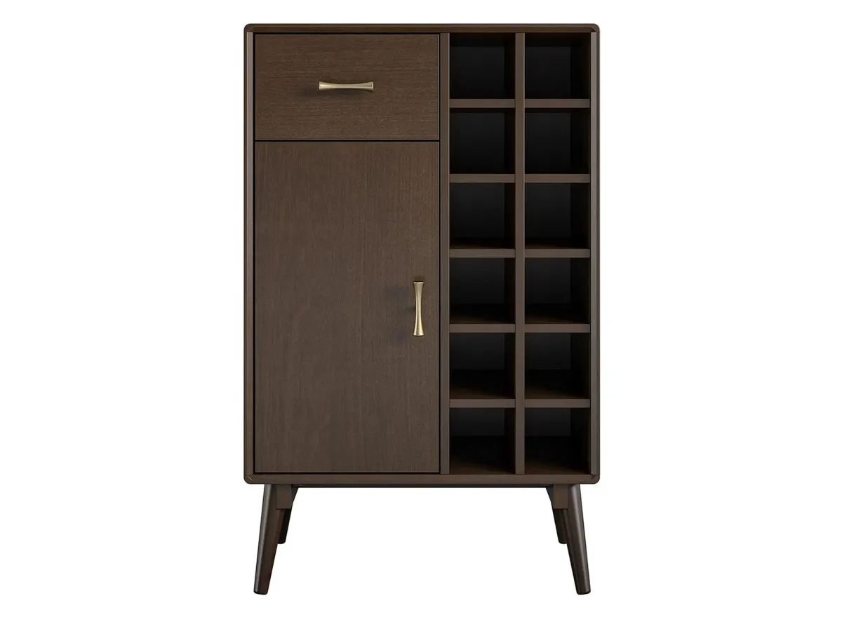 Novogratz Brittany Bar Cabinet in Florence Walnut by DOREL HOME FURNISHINGS