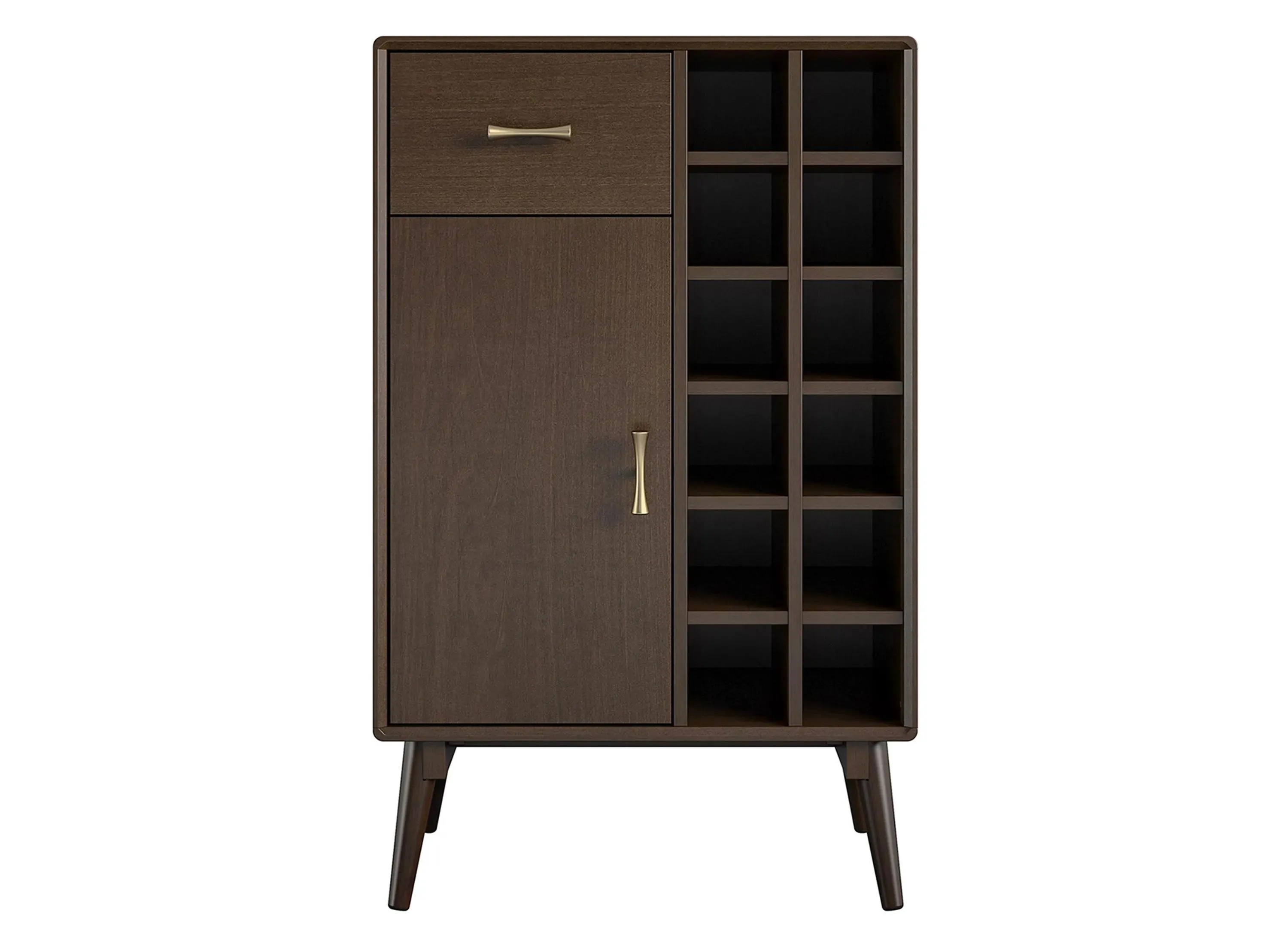 Novogratz Brittany Bar Cabinet in Florence Walnut by DOREL HOME FURNISHINGS