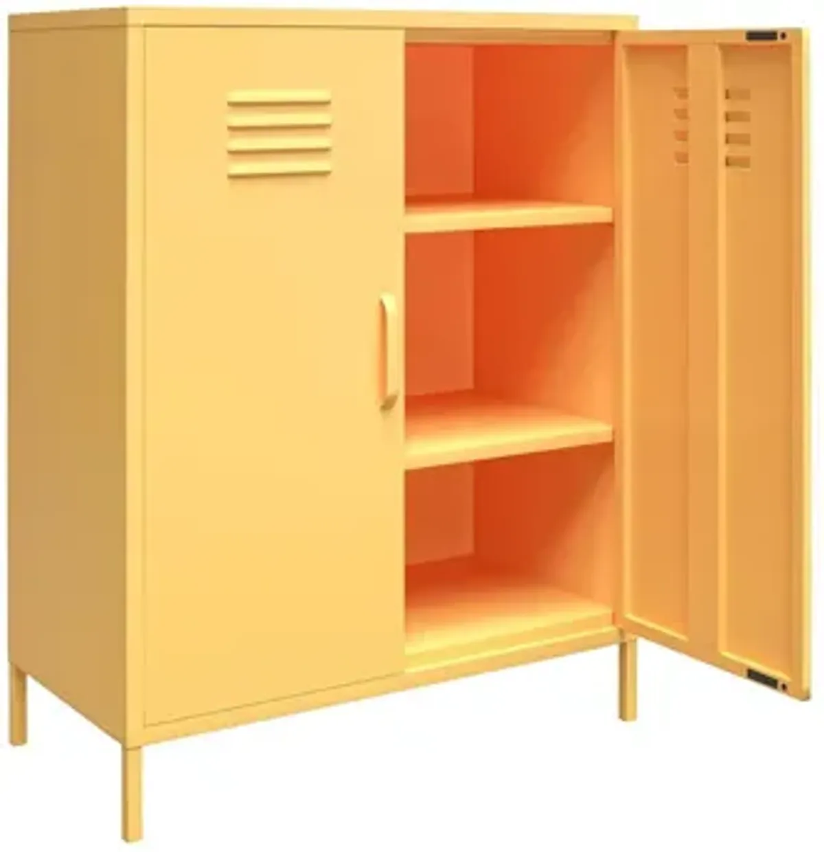 Novogratz Cache Two Door Metal Locker Storage Cabinet