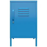 Novogratz Cache Metal Locker End Table in Blue by DOREL HOME FURNISHINGS