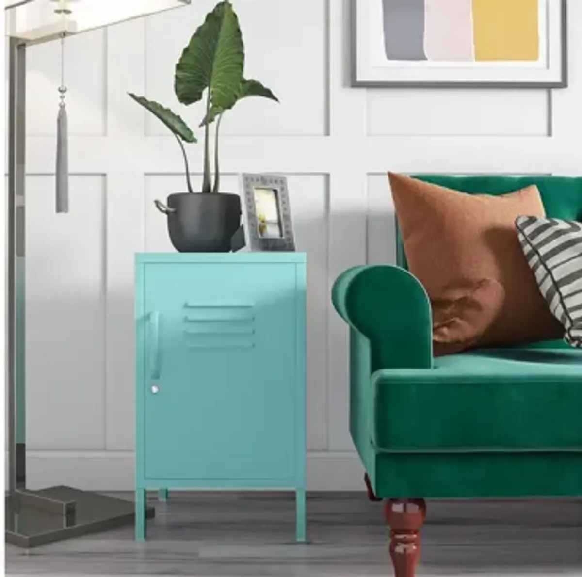 Novogratz Cache Metal Locker End Table