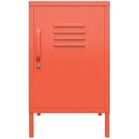 Novogratz Cache Metal Locker End Table in Orange by DOREL HOME FURNISHINGS
