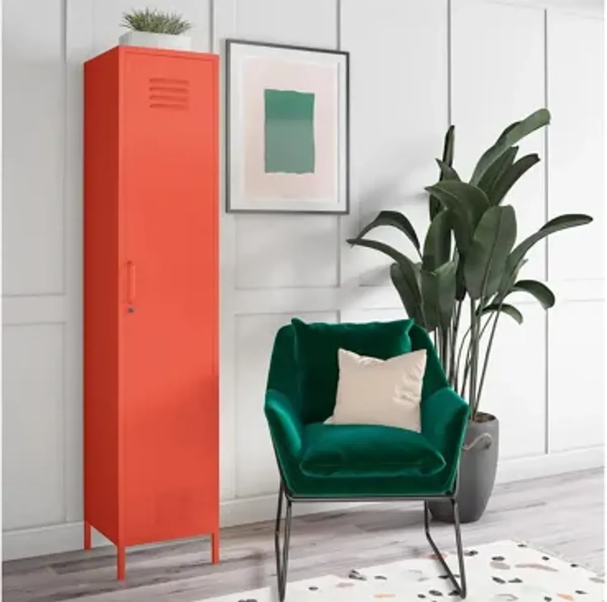 Novogratz Cache Single Metal Locker Storage Cabinet