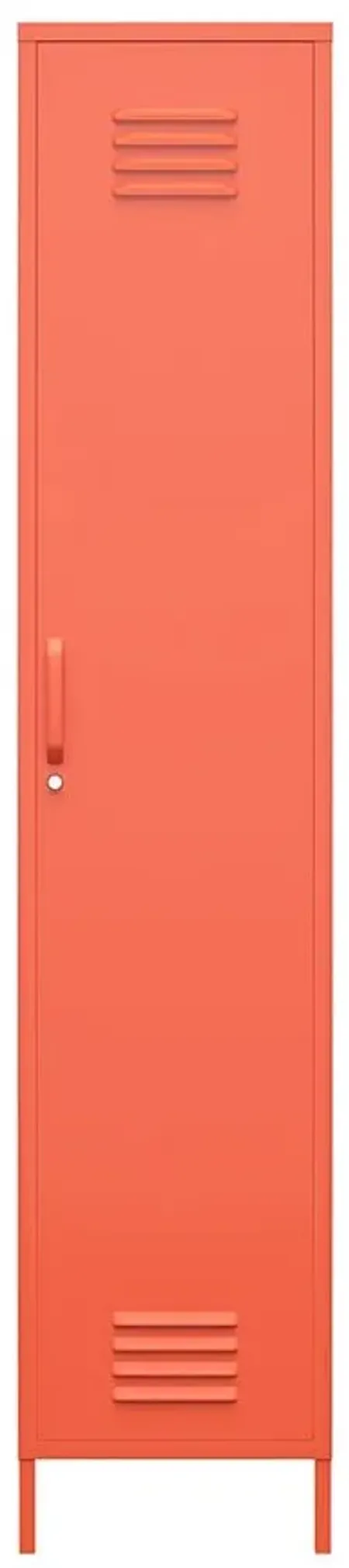 Novogratz Cache Single Metal Locker Storage Cabinet in Orange by DOREL HOME FURNISHINGS