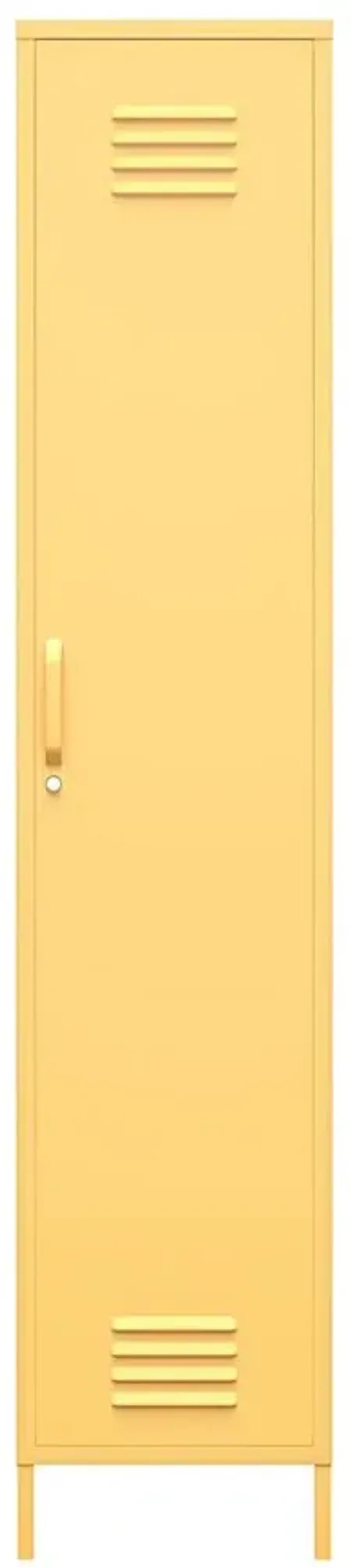 Novogratz Cache Single Metal Locker Storage Cabinet in Yellow by DOREL HOME FURNISHINGS