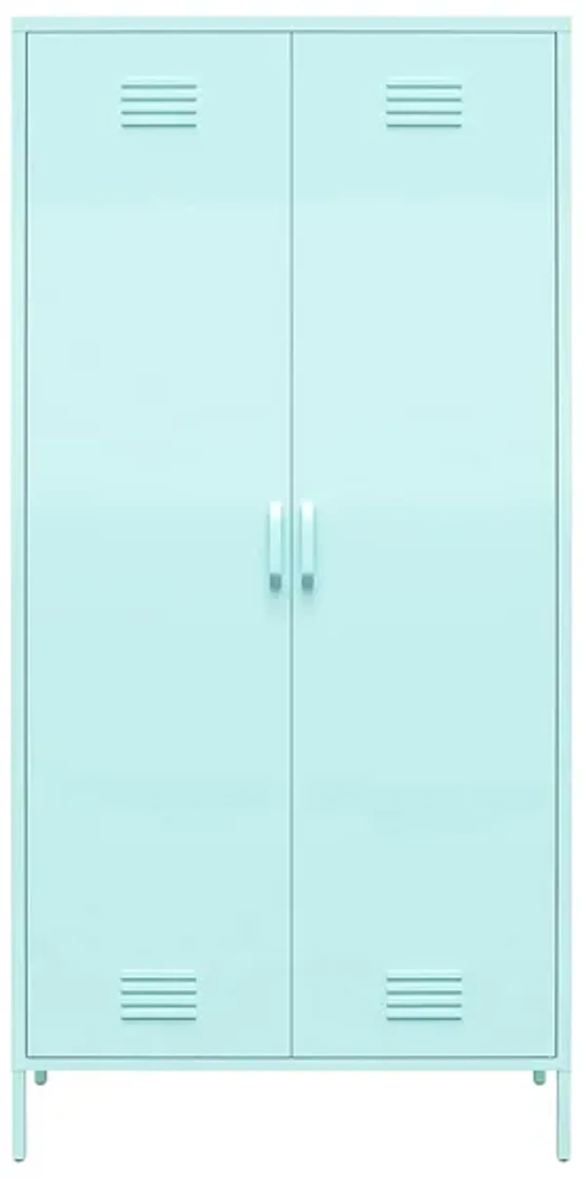 Novogratz Cache Tall Two Door Metal Locker Cabinet in Spearmint by DOREL HOME FURNISHINGS