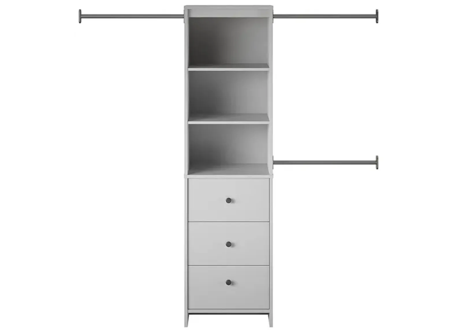 Systembuild Beckett Closet Storage Organizer in Dove Gray by DOREL HOME FURNISHINGS