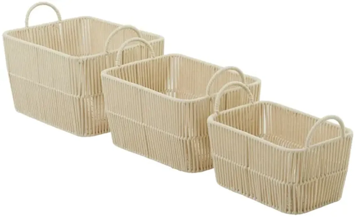 Ivy Collection Storage Basket- Set of 3