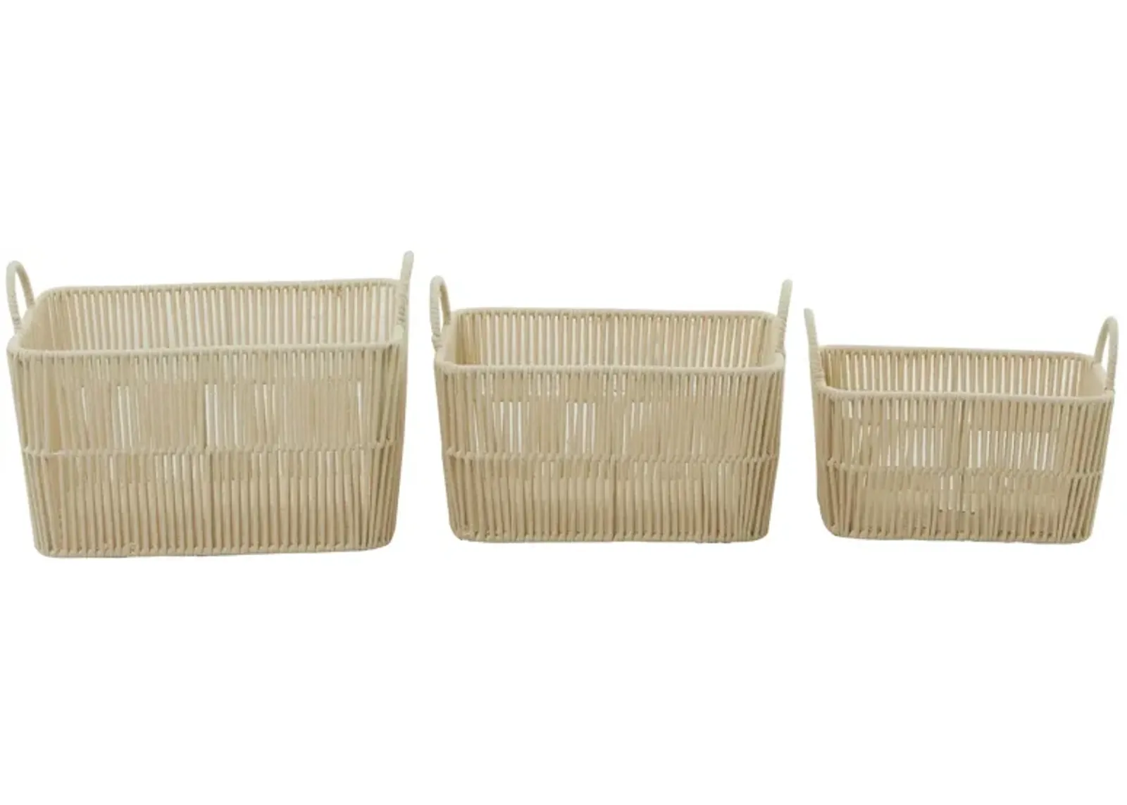 Ivy Collection Storage Basket- Set of 3 in Brown by UMA Enterprises