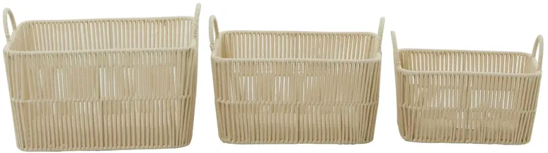 Ivy Collection Storage Basket- Set of 3 in Brown by UMA Enterprises