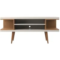 Utopia 53" TV Stand in Off White and Maple Cream by Manhattan Comfort