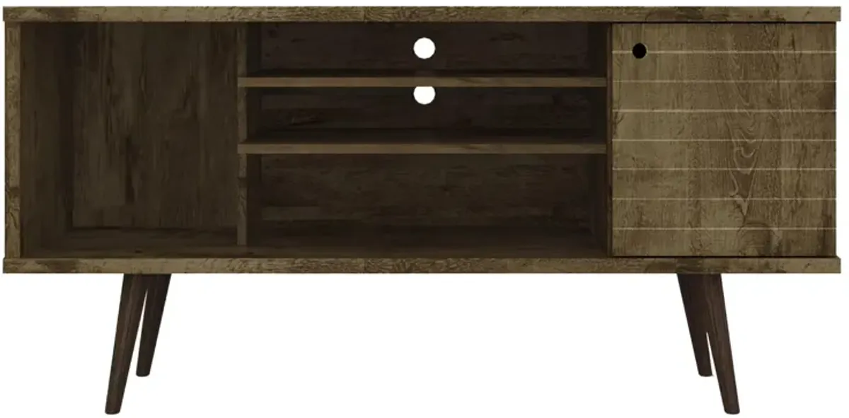 Liberty 53" TV Stand in Rustic Brown by Manhattan Comfort