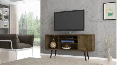 Liberty 53" TV Stand in Rustic Brown by Manhattan Comfort