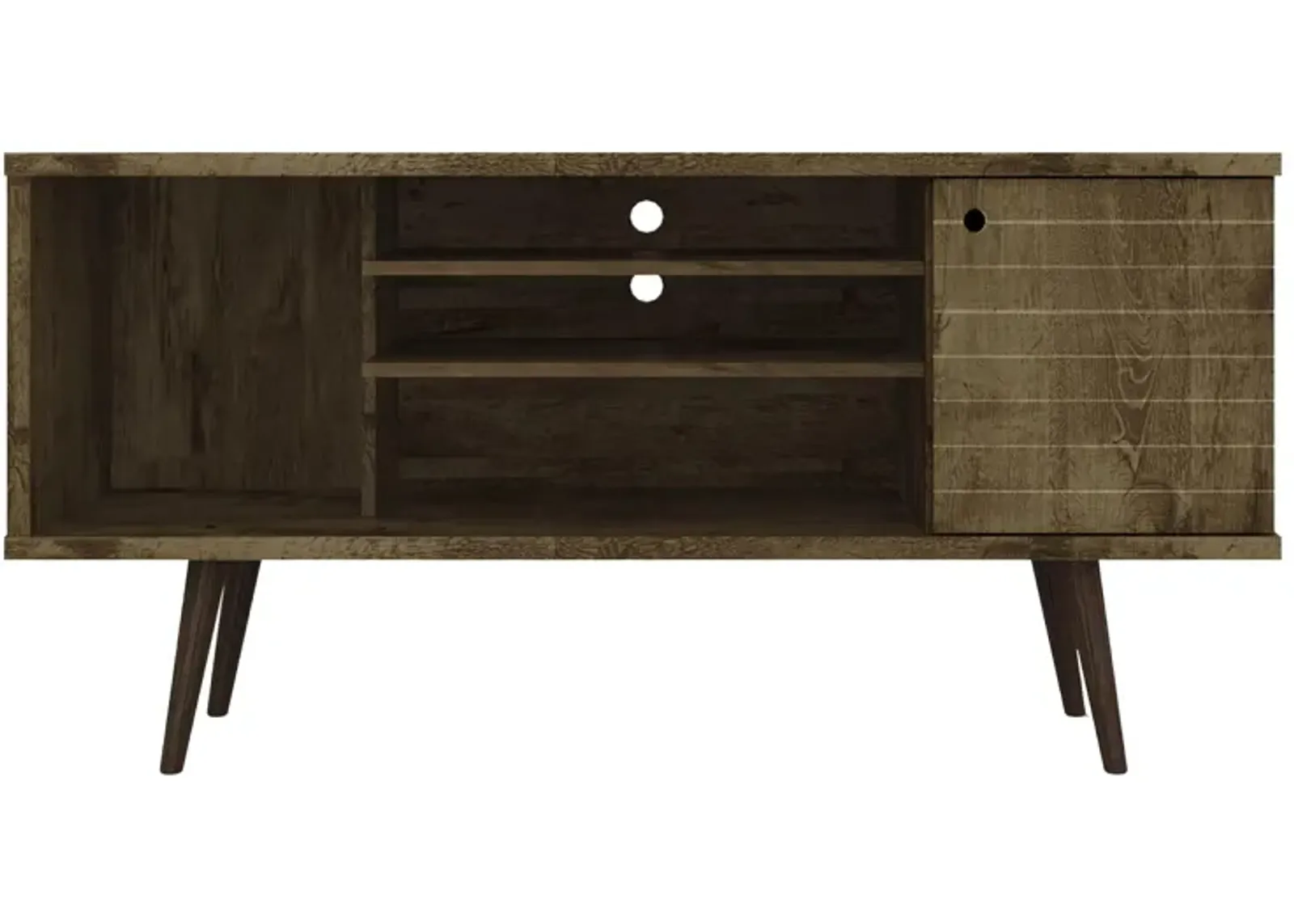 Liberty 53" TV Stand in Rustic Brown by Manhattan Comfort