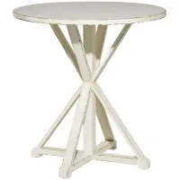 Ivy Collection Hourglass Accent Table in White by UMA Enterprises