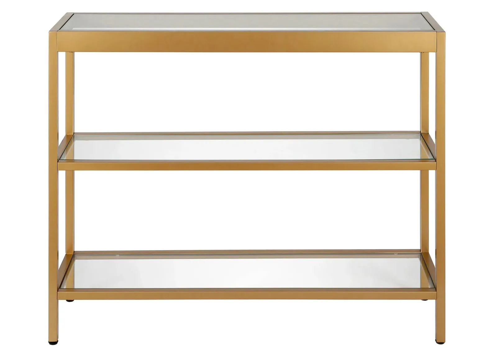 Alexis 36" Rectangular Console Table in Brass by Hudson & Canal