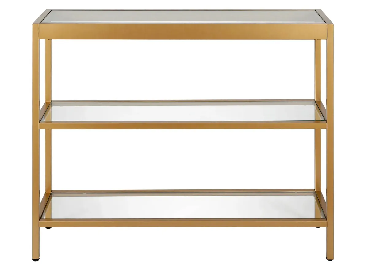 Alexis 36" Rectangular Console Table in Brass by Hudson & Canal