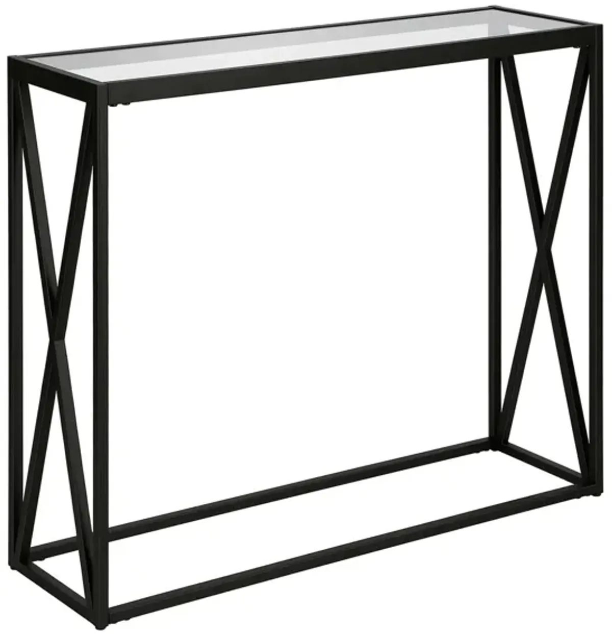 Arlo Rectangular Console Table in Blackened Bronze by Hudson & Canal