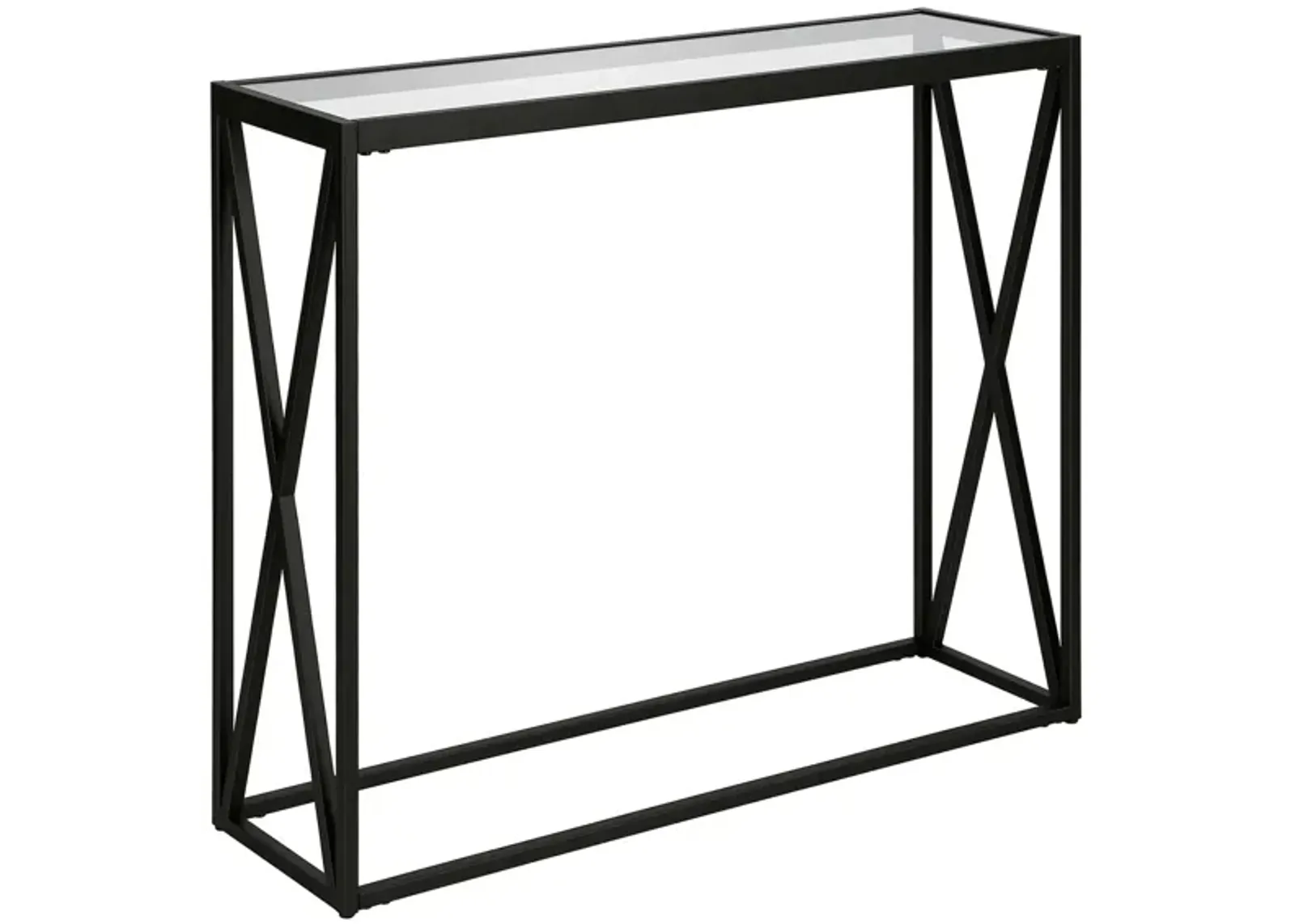 Arlo Rectangular Console Table in Blackened Bronze by Hudson & Canal