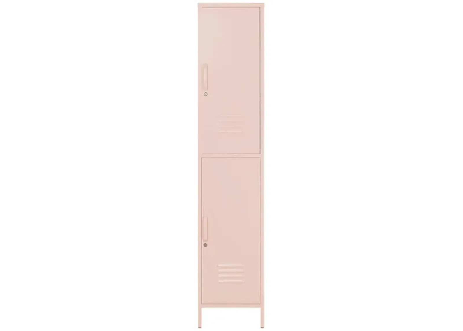 Mission District Metal Tall Locker Cabinet in Pale Pink by DOREL HOME FURNISHINGS