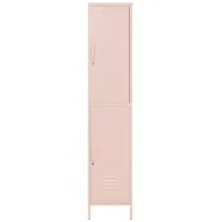 Mission District Metal Tall Locker Cabinet in Pale Pink by DOREL HOME FURNISHINGS