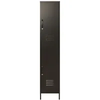 Mission District Metal Tall Locker Cabinet in Black by DOREL HOME FURNISHINGS