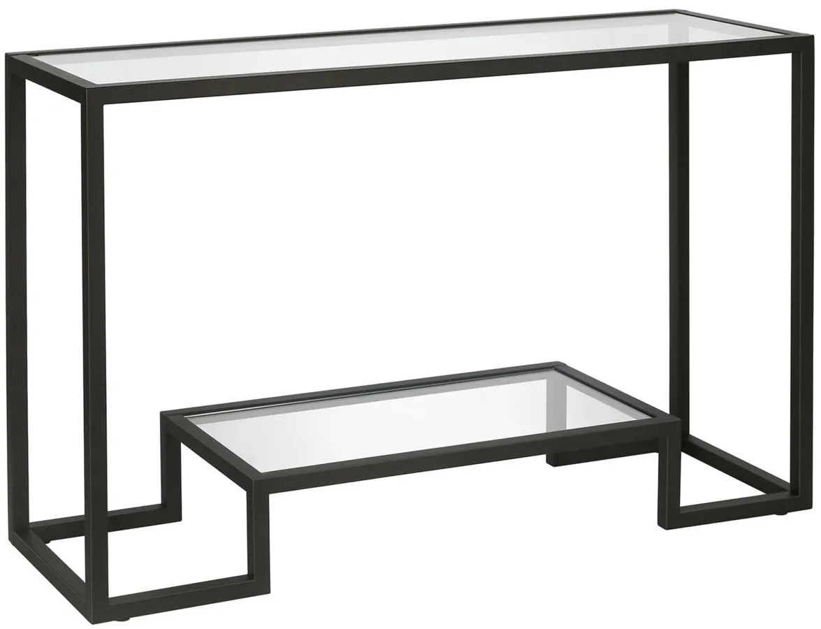 Vicky Rectangular Console Table in Blackened Bronze by Hudson & Canal