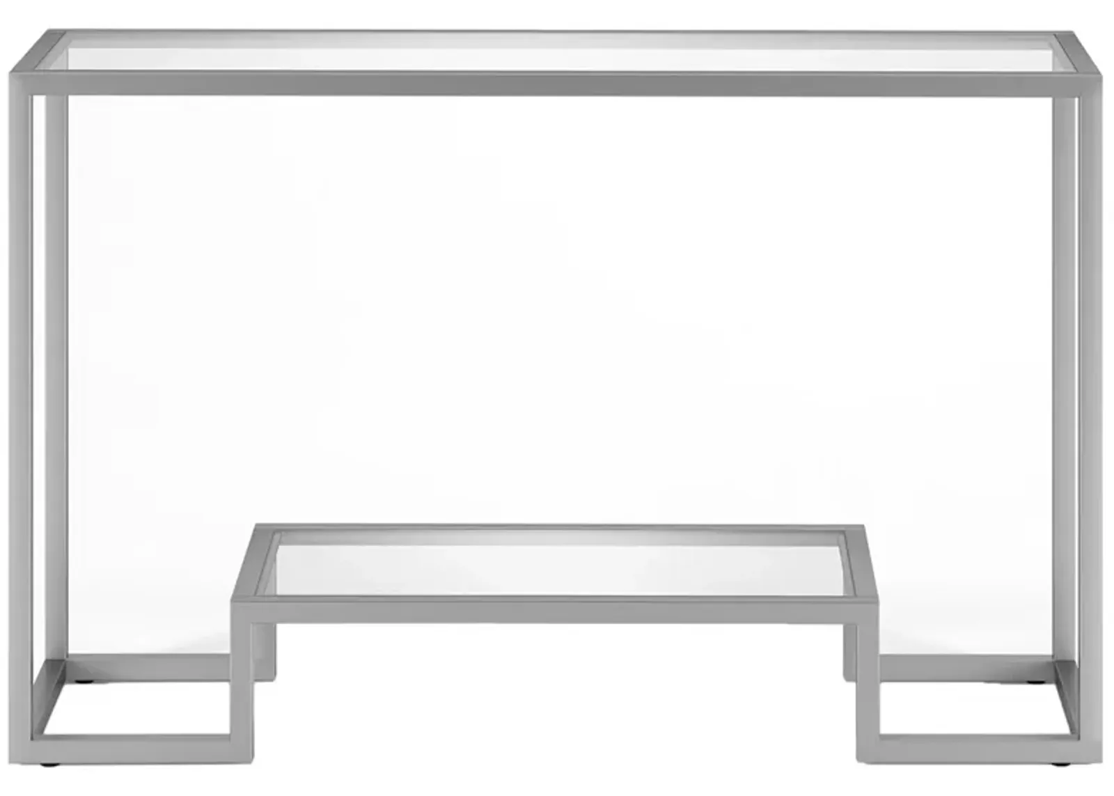 Vicky Rectangular Console Table in Satin Nickel by Hudson & Canal