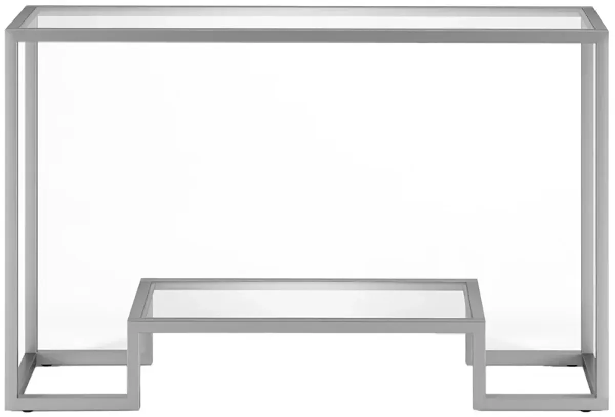 Vicky Rectangular Console Table in Satin Nickel by Hudson & Canal