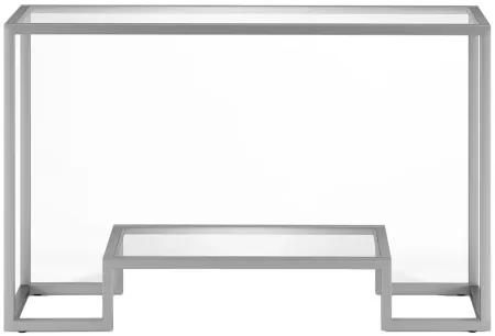 Vicky Rectangular Console Table in Satin Nickel by Hudson & Canal