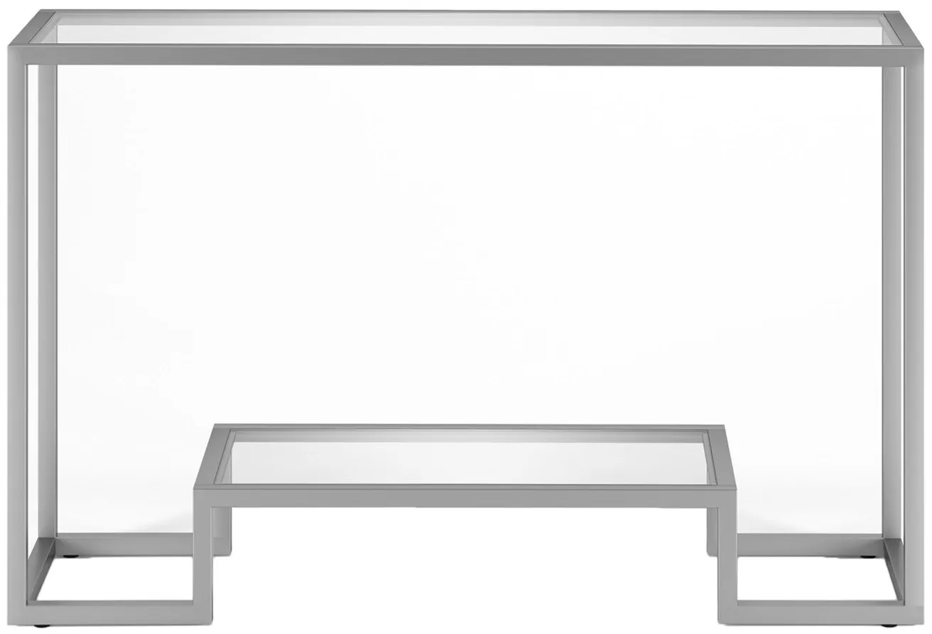 Vicky Rectangular Console Table in Satin Nickel by Hudson & Canal