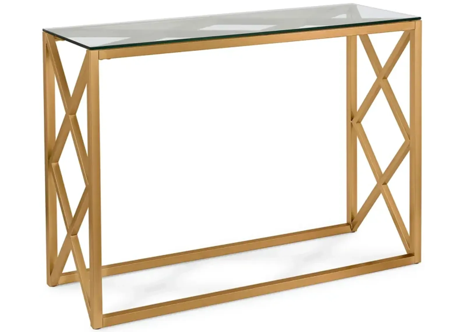 Doreen Rectangular Console Table in Brass by Hudson & Canal