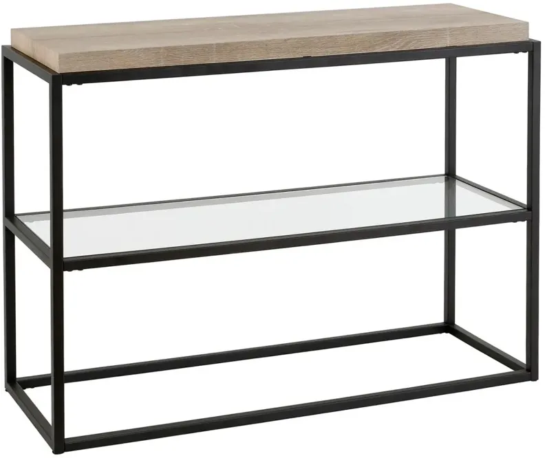 Fitza Rectangular Console Table in Blackened Bronze by Hudson & Canal