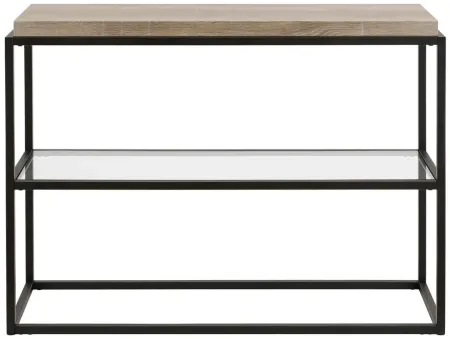 Fitza Rectangular Console Table in Blackened Bronze by Hudson & Canal