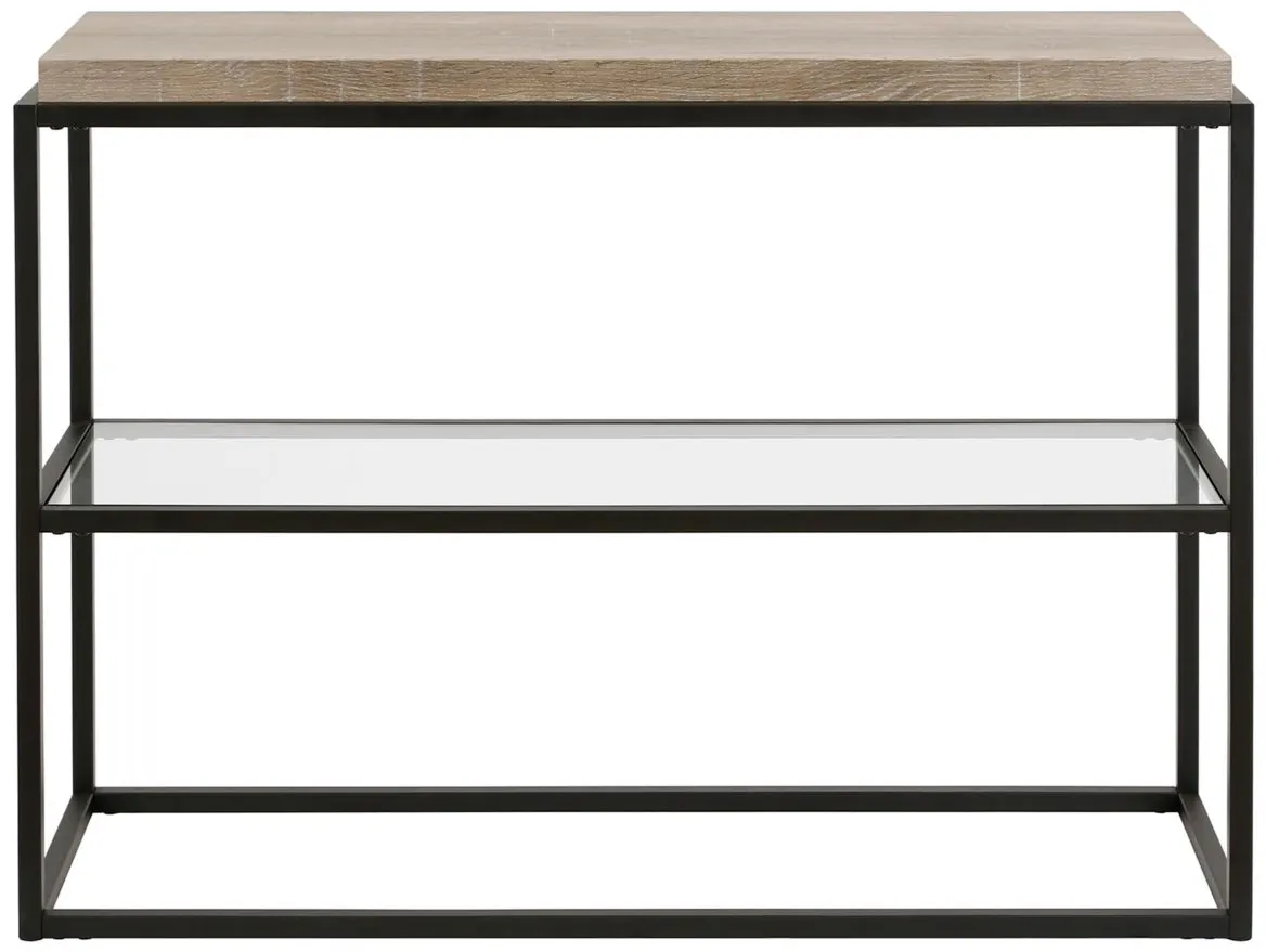 Fitza Rectangular Console Table in Blackened Bronze by Hudson & Canal