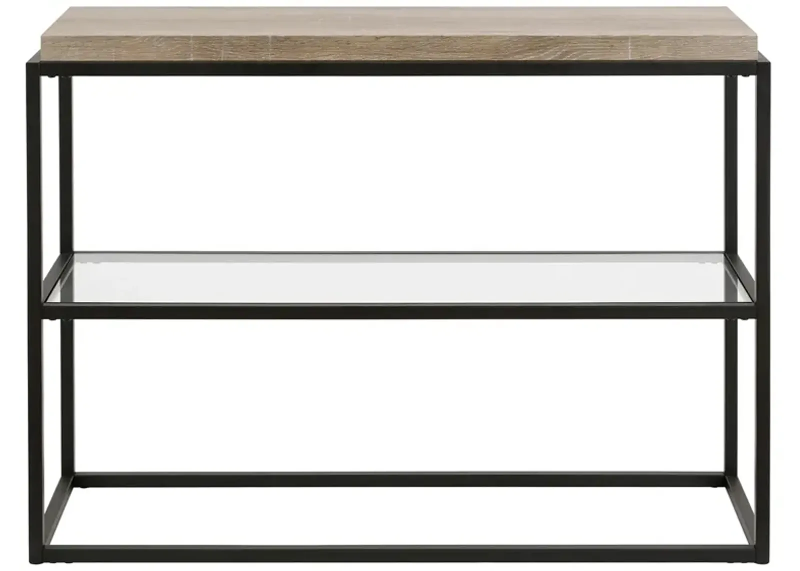 Fitza Rectangular Console Table in Blackened Bronze by Hudson & Canal