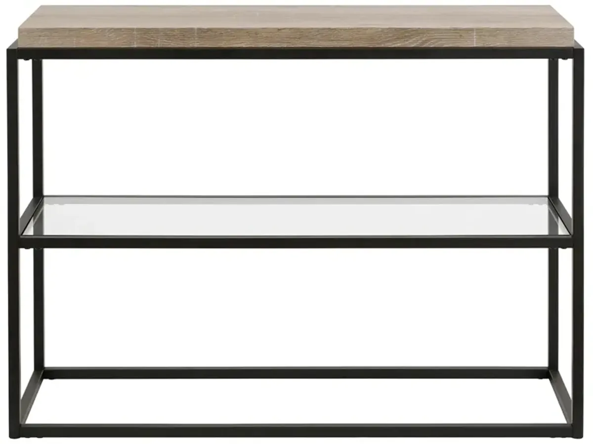 Fitza Rectangular Console Table in Blackened Bronze by Hudson & Canal