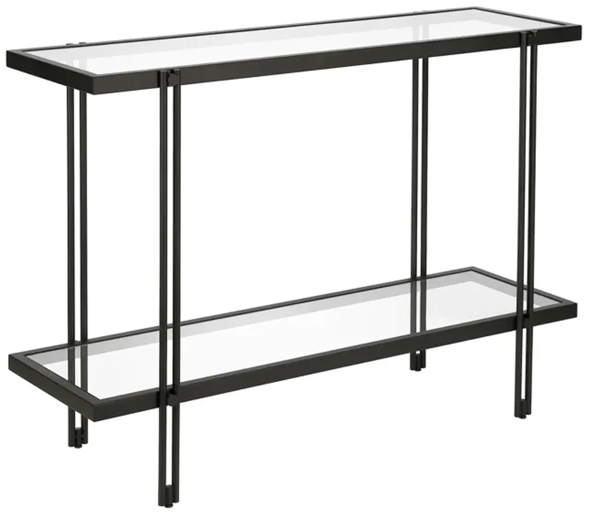 Inez Rectangular Console Table in Blackened Bronze by Hudson & Canal