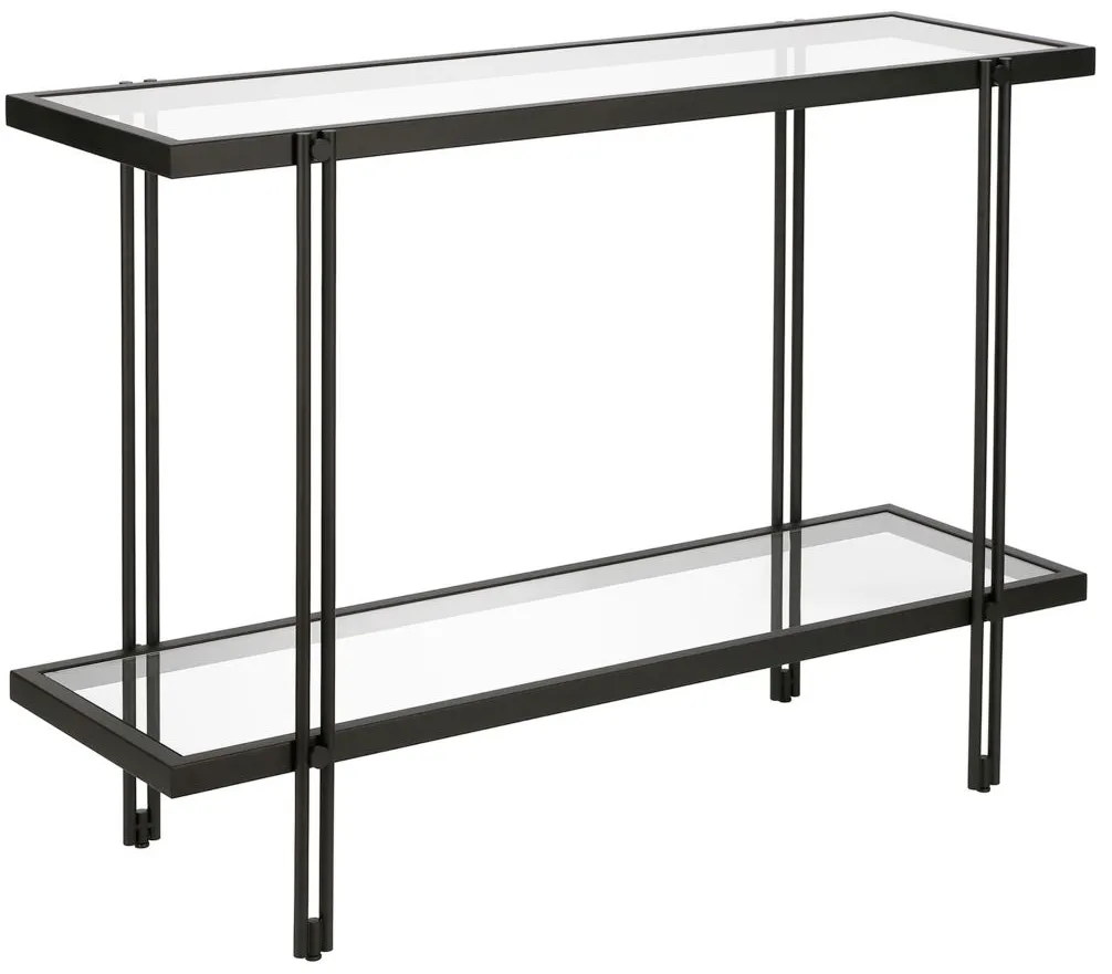 Inez Rectangular Console Table in Blackened Bronze by Hudson & Canal
