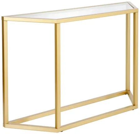 Levi Console Table in Brass by Hudson & Canal