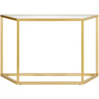 Levi Console Table in Brass by Hudson & Canal