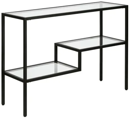Lovett Rectangular Console Table in Blackened Bronze by Hudson & Canal
