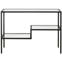 Lovett Rectangular Console Table in Blackened Bronze by Hudson & Canal