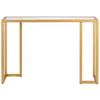 Oscar Rectangular Console Table in Brass by Hudson & Canal