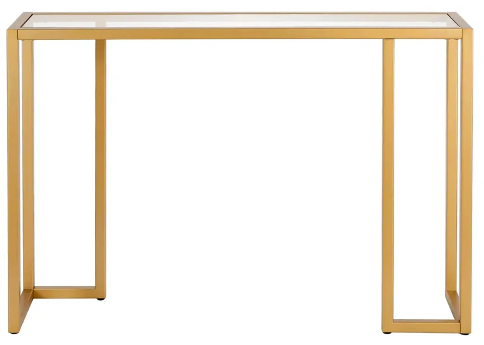 Oscar Rectangular Console Table in Brass by Hudson & Canal